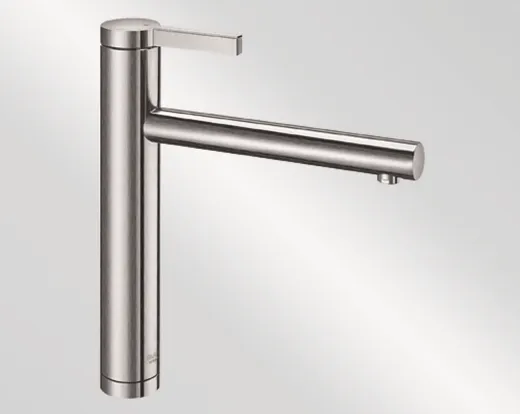 ✅ BLANCO Linee Edelstahl Seidenmatt Einhebelmischer / Spltischarmatur mit Festauslauf 360 schwenkbarer Auslauf