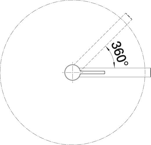 ✅ BLANCO Linee Edelstahl Seidenmatt Einhebelmischer / Spltischarmatur mit Festauslauf 360 schwenkbarer Auslauf