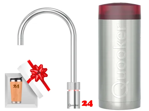 QUOOKER Nordic Round Combi B 100�C Armatur Solohahn Chrom als Kochendwasser Armatur (COMBINSRCHR)