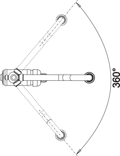 BLANCO Kchenarmatur Tradon Chrom Einhebelmischer mit Festauslauf 360 schwenkbarer Auslauf in Nostalgieoptik