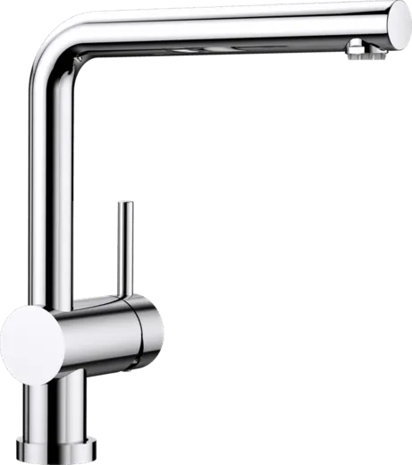 BLANCO Linus-F Chrom Einhebelmischer mit Festauslauf 360 schwenkbarer Auslauf Vorfenstermontage Niederdruck
