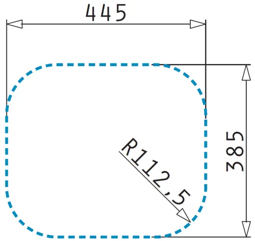 PYRAMIS Kchensple Kiba Square (46,5x40,5) 1B Edelstahlsple / Einbausple Siebkorb als Stopfenventil