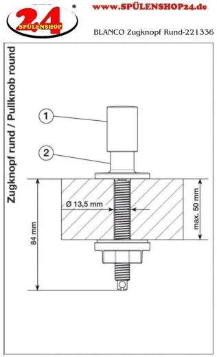 BLANCO Zugknopf Rund-221336