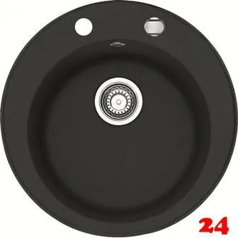 FRANKE Kchensple Pamira ROG 610-41 Fragranit+ Einbausple / Granitsple Rundbecken mit Siebkorb als Drehknopfventil