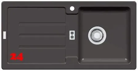 FRANKE Kchensple Strata STG 614 Fragranit+ Einbausple / Granitsple mit Siebkorb als Stopfen- oder Drehknopfventil