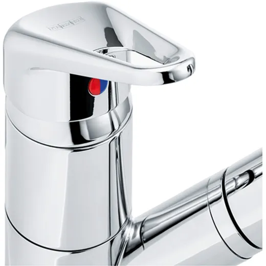 FRANKE Kchenarmatur Novara Plus Einhebelmischer Chrom mit Zugauslauf und Brausefunktion 120 schwenkbar