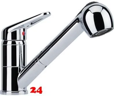 FRANKE Kchenarmatur Novara Plus Einhebelmischer Chrom mit Zugauslauf und Brausefunktion Niederdruck