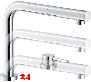 FRANKE Kchenarmatur Active Window Chrom mit Zugauslauf zur Vorfenstermontage versenkbar