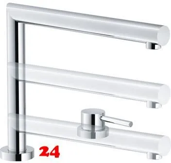 FRANKE Kchenarmatur Active Window Chrom mit Festauslauf zur Vorfenstermontage versenkbar