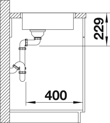 BLANCO Kchensple Andano 180-IF Edelstahlsple / Einbausple Flachrand mit Ablaufsystem InFino und Handbettigung