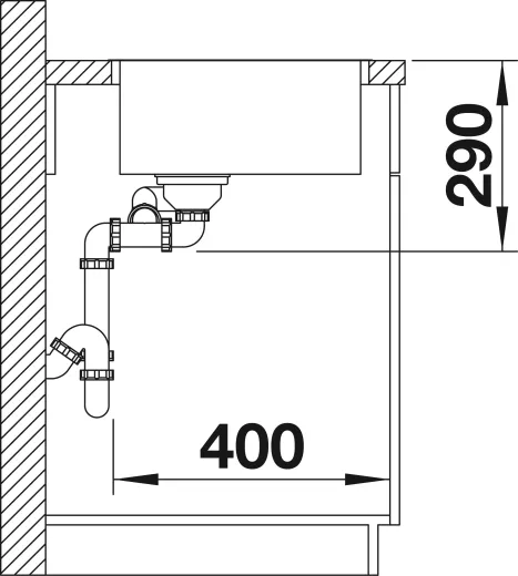 BLANCO Kchensple Andano 340/180-IF Edelstahlsple / Einbausple Flachrand mit Ablaufsystem InFino und Handbettigung