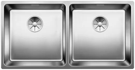 BLANCO Kchensple Andano 400/400-IF Edelstahlsple / Doppelbecken Flachrand mit Ablaufsystem InFino und Handbettigung