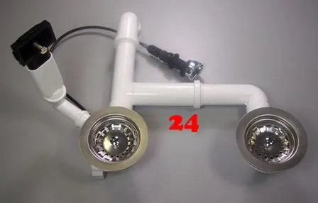 BERNUS AG 2x 3 1/2" 2 BEX mit Excenter berlauf eckig Siebkorb als Stopfen / Drehknopfventil