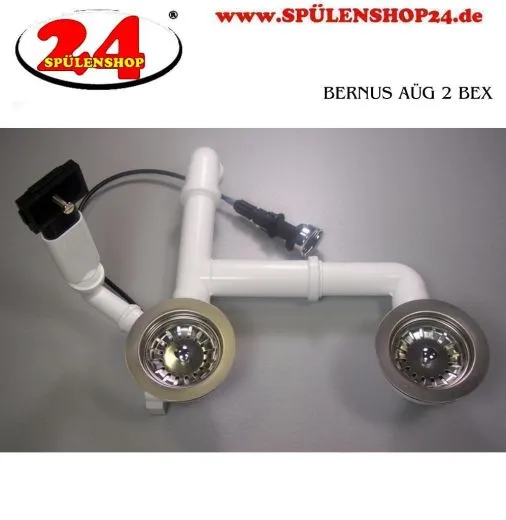 BERNUS AG 2x 3 1/2" 2 BEX mit Excenter berlauf eckig Siebkorb als Stopfen / Drehknopfventil