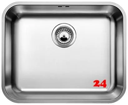 BLANCO Kchensple Supra 500-U Edelstahlsple / Unterbaubecken mit Siebkorb als Stopfenventil und Handbettigung