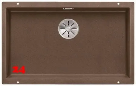 BLANCO Subline 700-U Silgranit PuraDurII Granitsple / Unterbaubecken Ablaufsystem InFino mit Handbettigung