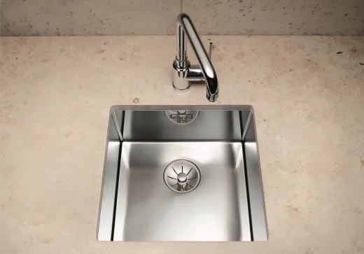 BLANCO Kchensple Claron 450-U Edelstahlsple / Unterbausple mit Ablaufsystem InFino und Handbettigung