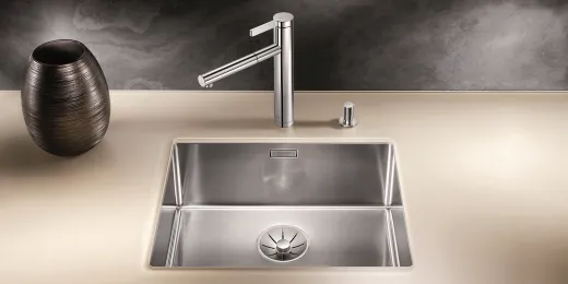 BLANCO Kchensple Claron 550-U Edelstahlsple / Unterbausple mit Ablaufsystem InFino und Handbettigung