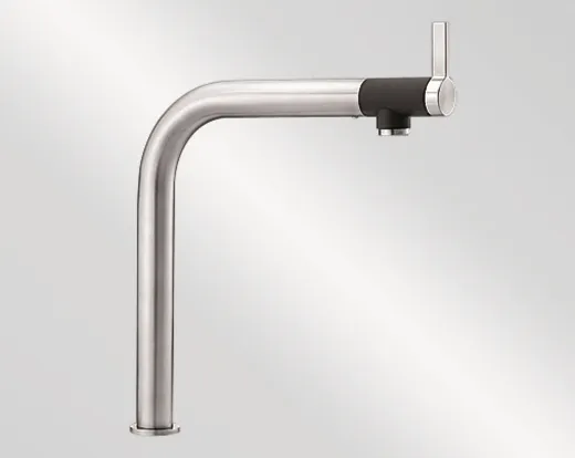 BLANCO Kchenarmatur Vonda Edelstahl gebrstet Einhebelmischer mit Festauslauf 200 schwenkbarer Auslauf