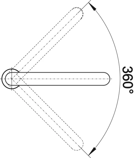 BLANCO Kchenarmatur Eloscope-F II Chrom 2-Loch Armatur mit Festauslauf 360 schwenkbarer Auslauf Vorfenstermontage