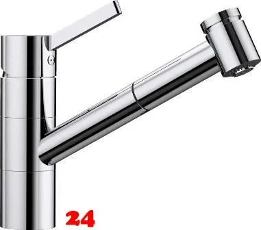 ✅ BLANCO Kchenarmatur Tivo-S-F Chrom Einhebelmischer mit Zugauslauf 120 schwenkbarer Auslauf Vorfenstermontage