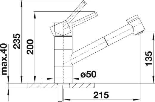✅ BLANCO Kchenarmatur Tivo-S-F Chrom Einhebelmischer mit Zugauslauf 120 schwenkbarer Auslauf Vorfenstermontage