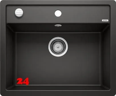 BLANCO Kchensple Dalago 6 F Silgranit PuraDurII Granitsple Flchenbndig mit Hahnlochbank und Drehknopfventil