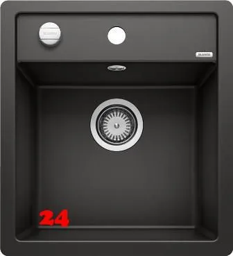 BLANCO Kchensple Dalago 45 F Silgranit PuraDurII Granitsple Flchenbndig mit Hahnlochbank und Drehknopfventil