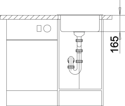 ❎ BLANCO Rundbecken Rondo Silgranit PuraDurII Granitsple / Einbausple mit Siebkorb als Stopfenventil