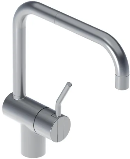 VOLA Kchenarmatur KV1EB-16 Chrom Spltischmischer / Eingriffmischer mit Doppelschwenkauslauf Niederdruck