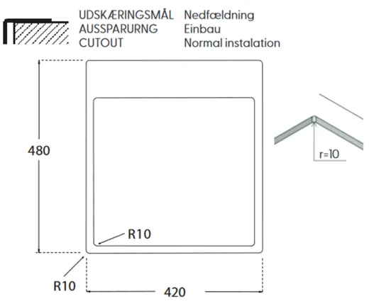 BERNUS Kchensple Cubus 440 SOFT Edelstahlsple Flachrand / Flchenbndig mit Hahnlochbank und Siebkorb als Stopfenventil
