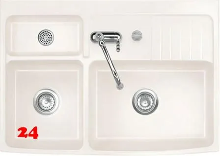 Systemceram KeraDomo CENTRA 90 PREMIUM Keramik Splmodul / Splstein in Sonderfarben Arbeitsplattentiefe 600mm