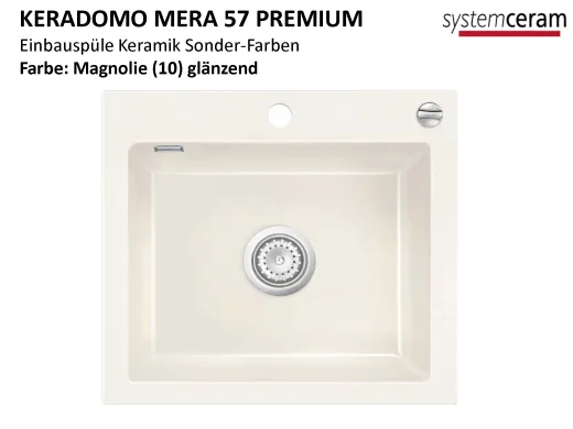 Systemceram KeraDomo MERA 57-PREMIUM Keramiksple / Einbausple in Sonderfarben fr die Kche