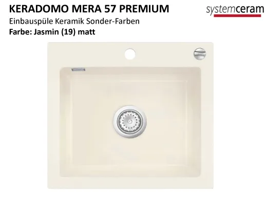 Systemceram KeraDomo MERA 57-PREMIUM Keramiksple / Einbausple in Sonderfarben fr die Kche