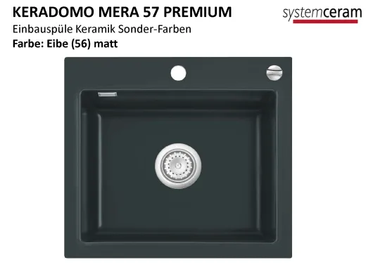 Systemceram KeraDomo MERA 57-PREMIUM Keramiksple / Einbausple in Sonderfarben fr die Kche