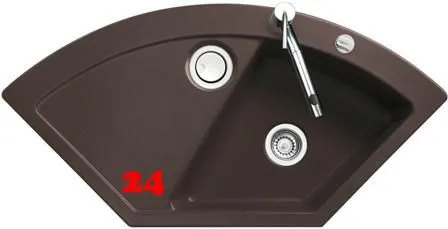 Systemceram KeraDomo MERA ECK-BASIC Keramiksple / Einbausple in Standardfarben fr die Kche