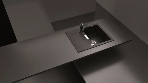 SCHOCK Kchensple Manhattan D-100XS Cristalite Granitsple / Einbausple Basic Line mit Drehexcenter