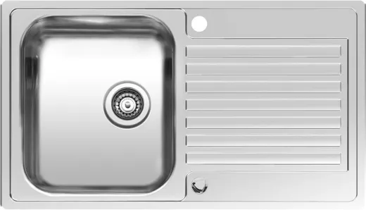 REGINOX Kchensple Centurio L10 Einbausple Edelstahl mit Flachrand Siebkorb als Drehexcenterventil