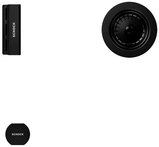 SCHOCK Kchensple Waterfall D-100 Cristadur Nano-Granitsple / Einbausple mit Drehknopfventil