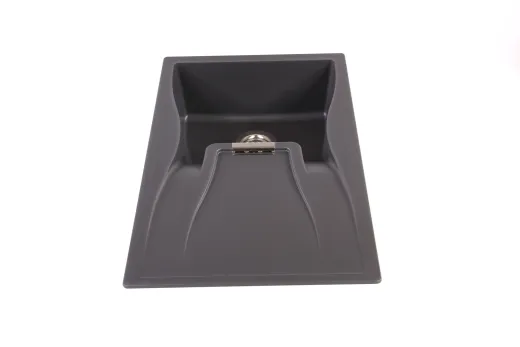 SCHOCK Kchensple Waterfall D-100 Cristadur Nano-Granitsple / Einbausple mit Drehknopfventil