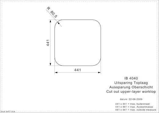 REGINOX Kchensple IB 4040 (L) OKG Einbausple Edelstahl 3 in 1 mit Flachrand Siebkorb als Stopfenventil