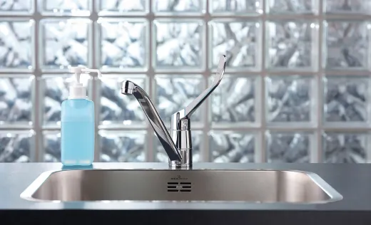 REGINOX K�chensp�le IB 4040 (L) OKG Einbausp�le Edelstahl 3 in 1 mit Flachrand Siebkorb als Stopfenventil