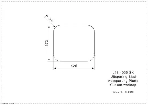 REGINOX Kchensple L18 4035 SK 10cm Einbausple Edelstahl 3 in 1 mit Flachrand OHNE berlauf Barrierefrei