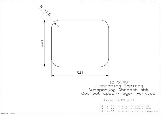 REGINOX Kchensple IB 5040 (L) OKG Einbausple Edelstahl 3 in 1 mit Flachrand Siebkorb als Stopfenventil