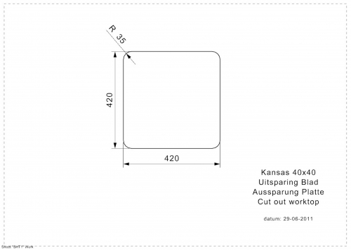 REGINOX Kchensple Kansas 40x40 (L) OKG 25cm Tief Einbausple Edelstahl 3 in 1 mit Flachrand Siebkorb als Stopfenventil