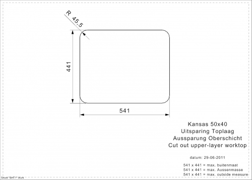 REGINOX Kchensple Kansas 50x40 (L) OKG 25cm Tief Einbausple Edelstahl 3 in 1 mit Flachrand Siebkorb als Stopfenventil