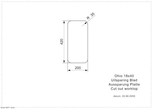 REGINOX Kchensple Ohio 18x40 (L) OKG Einbausple Edelstahl 3 in 1 mit Flachrand Siebkorb als Stopfenventil