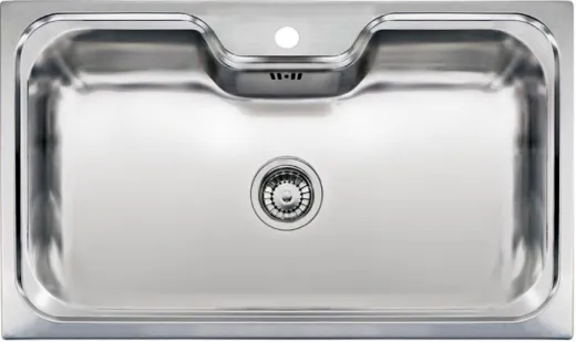 REGINOX K�chensp�le Jumbo (R) Einbausp�le Edelstahl mit Einbaurand Siebkorb als Stopfenventil