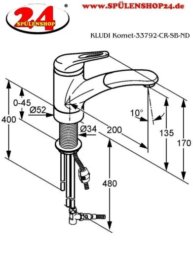 ✅ KLUDI Komet-33792-CR-SB-ND Chrom matt