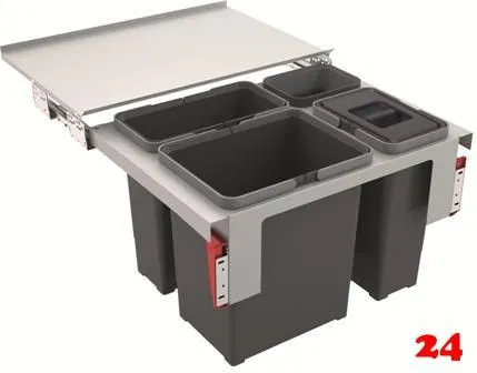 FRANKE Sorter Garbo 60-3 Einbau-Abfallsammler / Mlltrennsystem in 3-fach Trennung Frontauszug